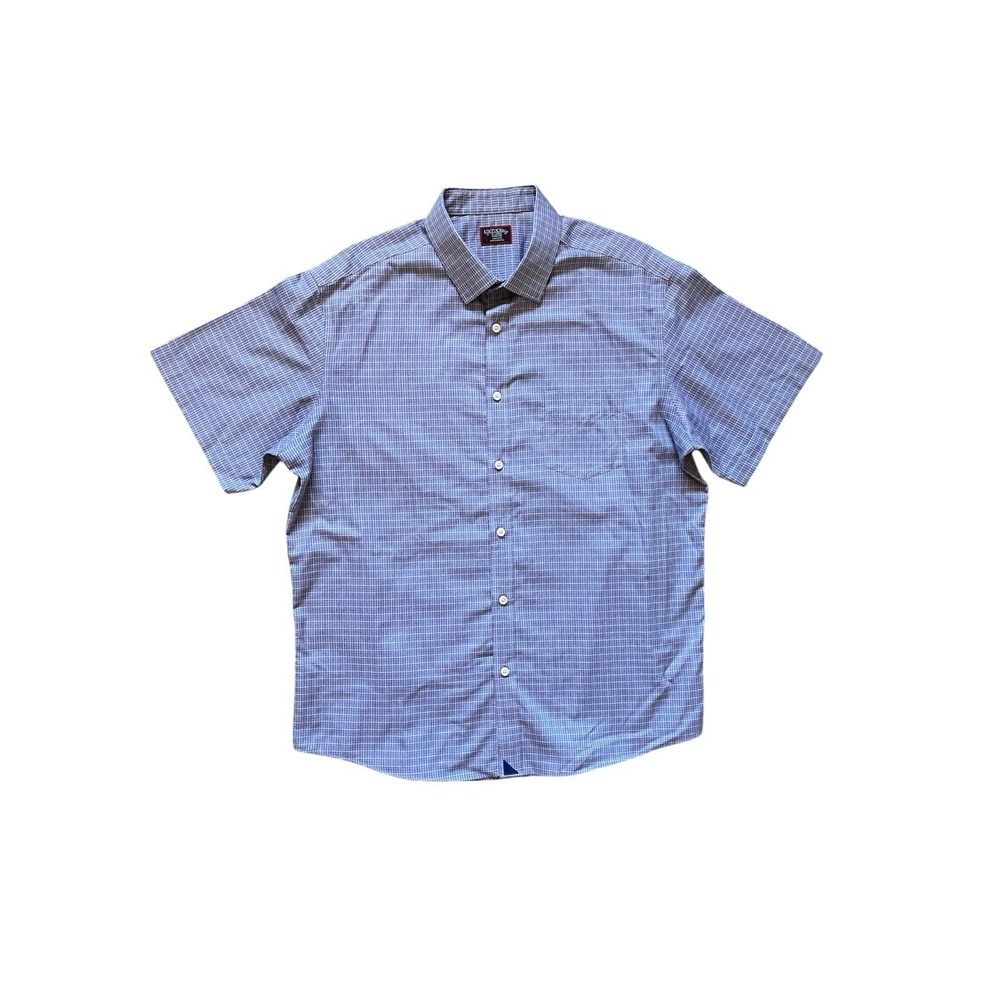 UNTUCKit Shirt Mens XL Blue Red Plaid Marichel Button Down Wrinkle Free Cotton